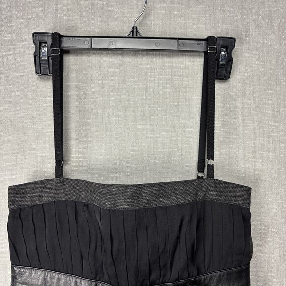 Dolce Gabbana Pleated Silk Wool Blend Dress, Gray Black, 40 - Picture 4 of 13